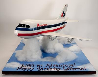 American Airlines Airplane - Cake by Custom Cakes by Ann Marie