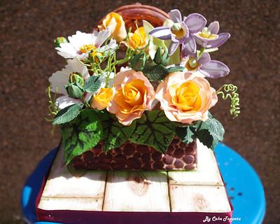 Flower Basket cake - Cake by Tasnuta Cake Artistry ( TASNUTA ALAM)