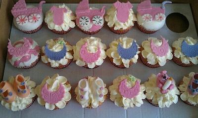 Baby shower cupcakes - Cake by shelley