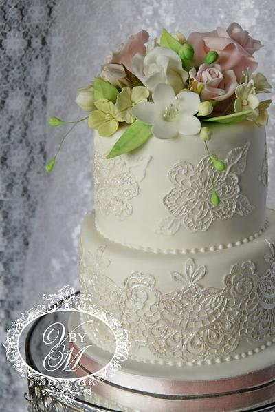 Lace Floral Cake - Cake by Art Cakes Prague