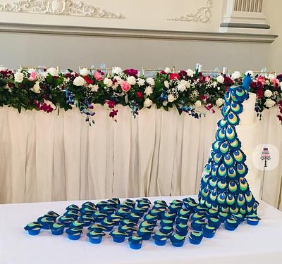 Peacock Wedding Cake  - Cake by Color Drama Cakes