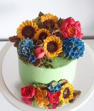 Sunflowers - Cake by ERENHURIYE