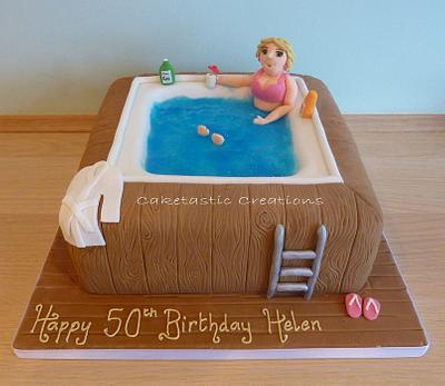 Hot tub Birthday Cake - Cake by Caketastic Creations