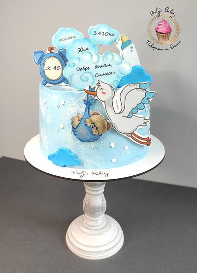 Welcome baby boy - Cake by Emily's Bakery