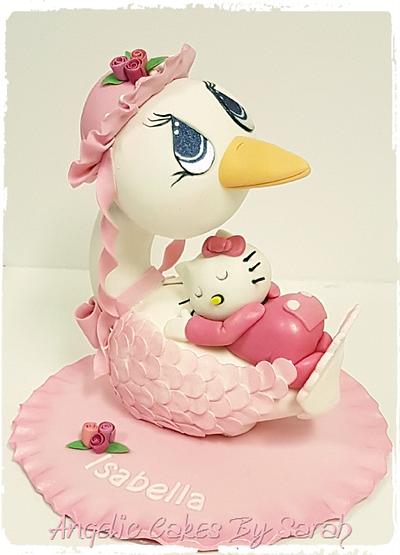 Hello Kitty sleeping on the back of duck topper - Cake by Angelic Cakes By Sarah