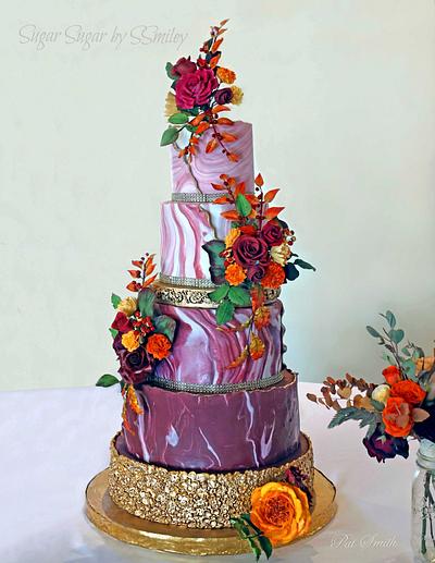Wedding Cake for Brent & Liz - Cake by Sandra Smiley