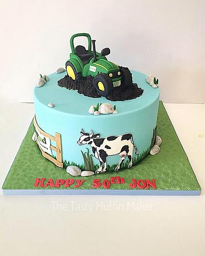 Free hand modelled & painted farm cake  - Cake by Andrea 