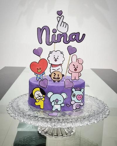 BT21 themed cake for Nina's 20th birthday  - Cake by The Custom Piece of Cake