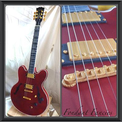 Gravity defying Gibson es-355 Guitar - Cake by Gemma Coupland