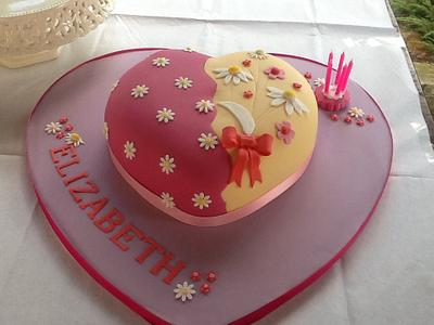 Heart Birthday cake - Cake by Michelle George