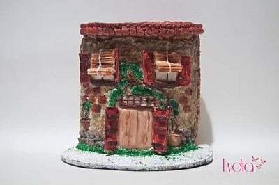 Rustic cookie house - Cake by Lydia Oviedo 