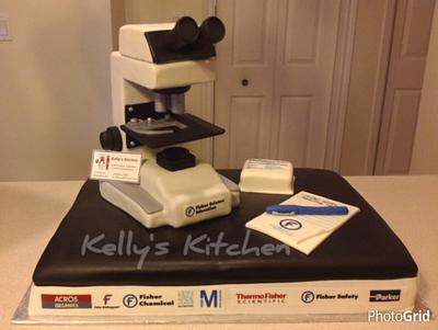 Microscope cake - Cake by Kelly Stevens