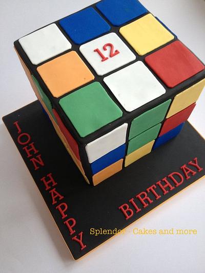 Rubik's Cube - Cake by Ellen Redmond@Splendor Cakes