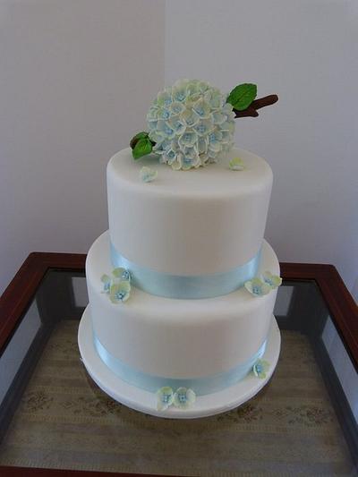 Hydrangea Wedding - Cake by SugarAllure
