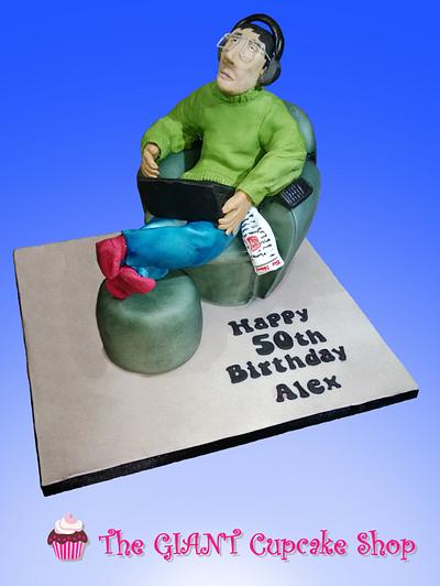 3D Armchair Man - Cake by Amelia Rose Cake Studio