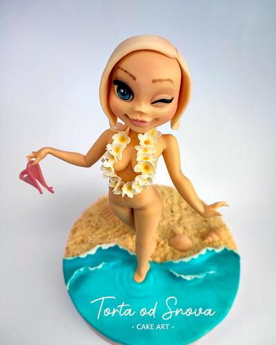 Beach girl with Lei  - Cake by Torta Od Snova