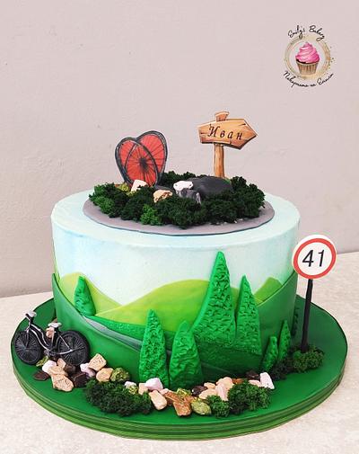 Mountain biker cake - Cake by Emily's Bakery