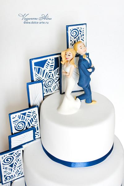 Mr. and Mrs. Smith wedding cake - Cake by Alina Vaganova
