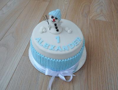 Snowman for a sweet little man  - Cake by Janka