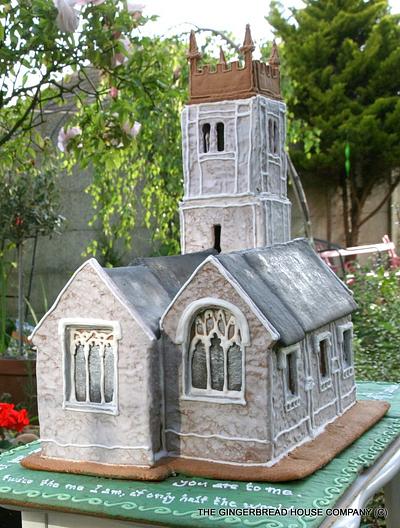 Spreyton  Church in gingerbread - Cake by Sayitwithginger