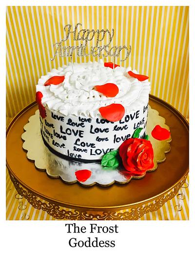 Valentines and anniversary  cake  - Cake by thefrostgoddess