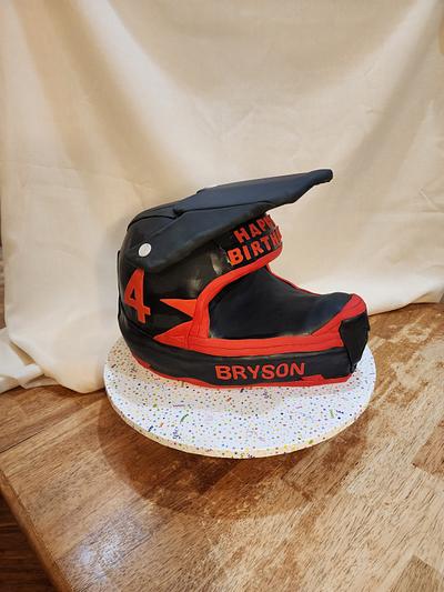 BMX racing helmet - Cake by Kwajette