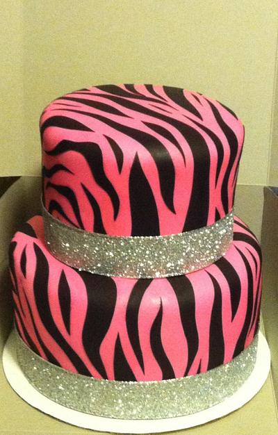 Zebra Bling - Cake by Molly Gearhart