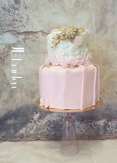 Love is in the air.... vintage cake - Cake by Judith-JEtaarten