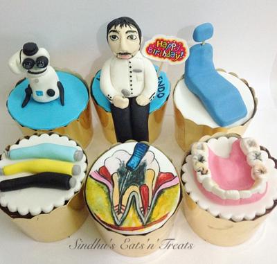 Cupcakes for dental surgeon  - Cake by Sindhu's Eats'n'Treats