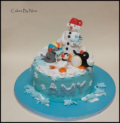 Pingu and Friends - Cake by Cakes by Nina Camberley
