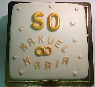 50th wedding anniversary cake - Cake by Cidália Silva