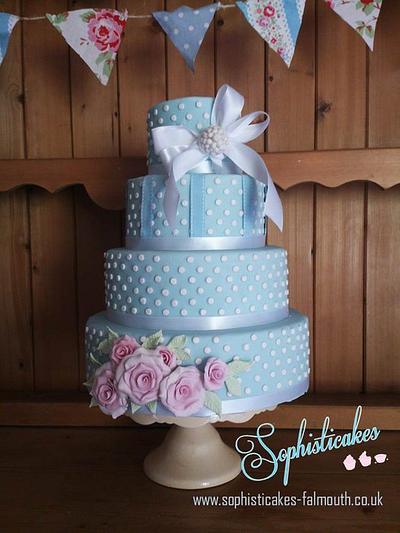 Cottage Rose Cake  - Cake by Sophisticakes-Falmouth