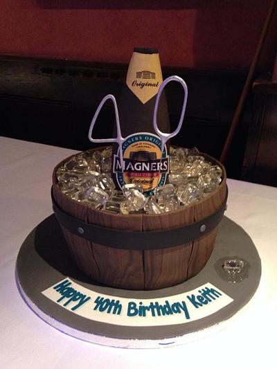 Magners bottle in ice barrel - Cake by MarksCakes