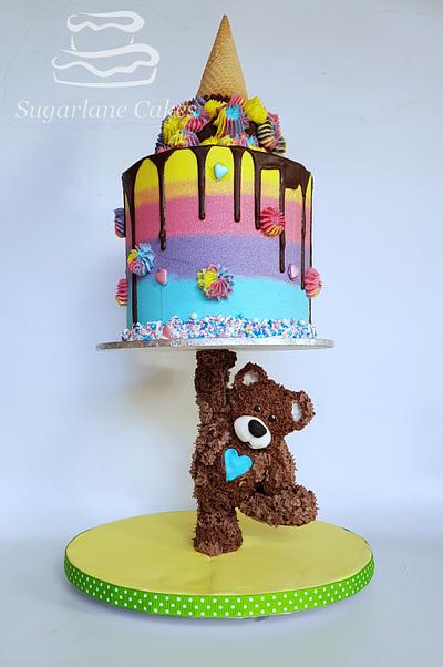 Teddy bear cake  - Cake by Sugarlane Cakes