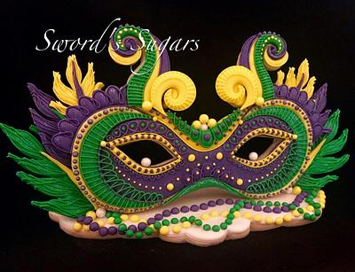 Mardi Gras Carnival Cakers Collaboration - Cake by Sword's Sugars