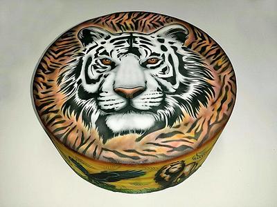 White Tiger-Tigre Blanco - Cake by nardymm