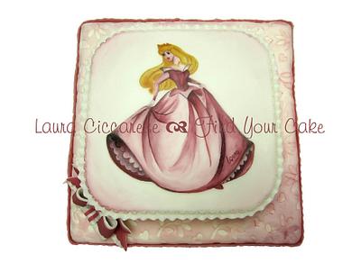 Aurora princess painted cake - Cake by Laura Ciccarese - Find Your Cake & Laura's Art Studio