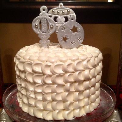 White and Silver Ornament Cake - Cake by The Vagabond Baker