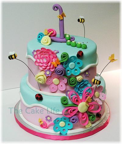 flower and bug 1st birthday cake - Cake by The Cake Life