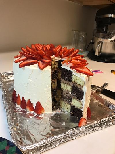 My Daughter's Strawberry Rose Cake - Cake by Jayden348
