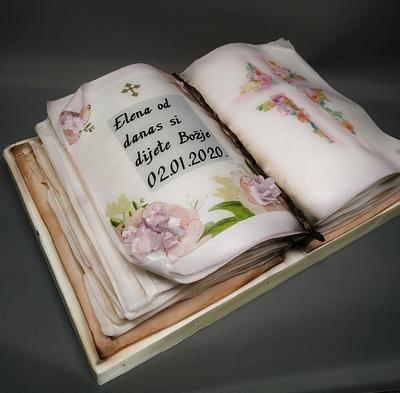  A book for baptism - Cake by Tony