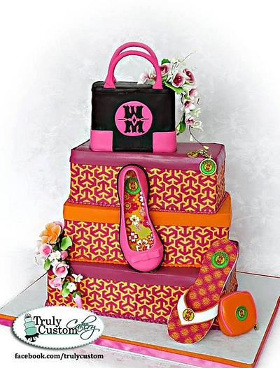 Shoe Box Themed Bat Mitzvah - Cake by TrulyCustom