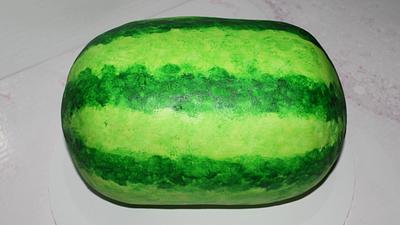 Realistic watermelon cake - Cake by Edibleelegancecakeszim Youtuber