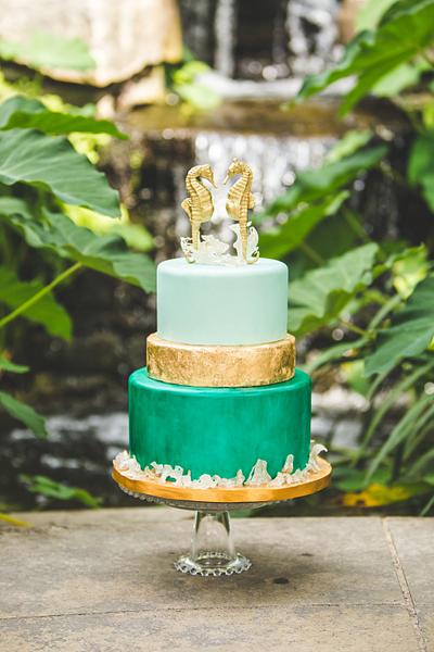 Seahorse Wedding - Cake by Heather Nicole Chitty