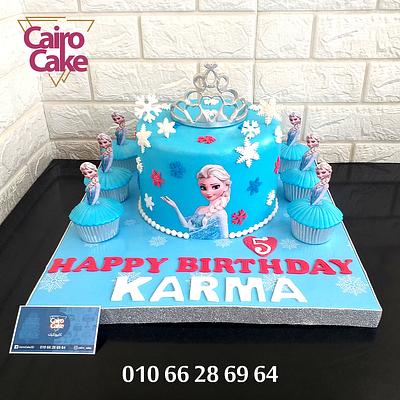 Frozen Elsa Cake & Cupcakes - Cake by Ahmed - Cairo Cake احلى تورتة
