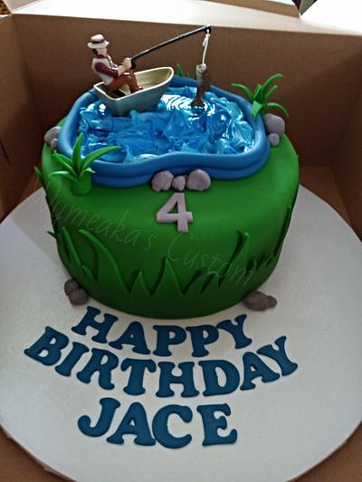 Fishing Themed Cake - Cake by Wymeaka's Custom Cakes