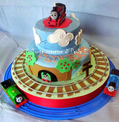 Thomas the Tank engine cake (Torta trenino Thomas) - Cake by Paola Esposito
