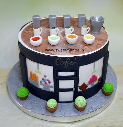 Cafe owner birthday cake - Cake by Sweet Mantra Homemade Customized Cakes Pune