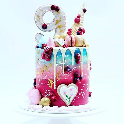 Ombre drip birthday cake  - Cake by Celebration cakes 