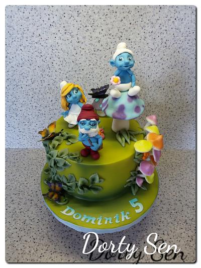 Smurfs cake - Cake by Alena Boháčová - Dorty Sen
